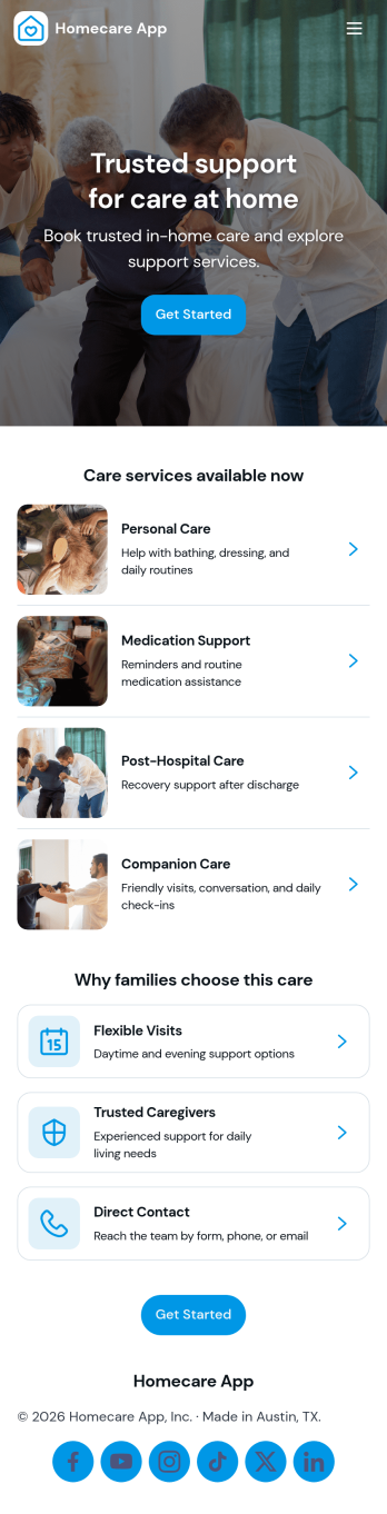 Homecare App Template