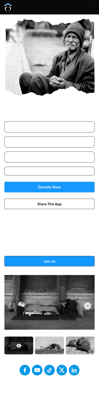 Homeless Donation App Template