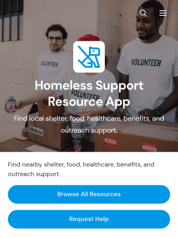 Homeless Support Resource App Template