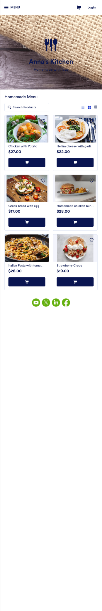 Homemade Food App Template