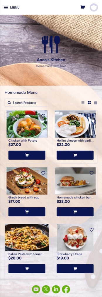 Homemade Food App Template