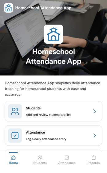 Homeschool Attendance App Template