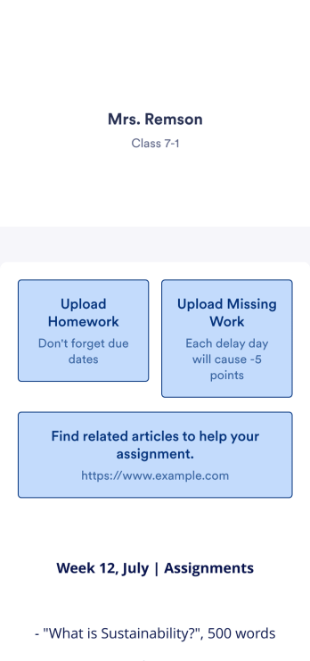 Homework Management App Template