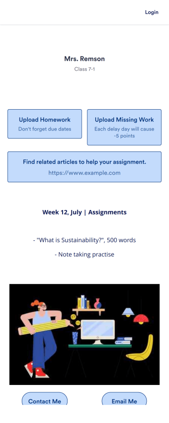 Homework Management App Template