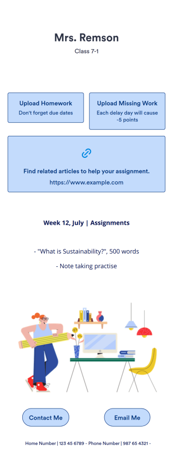 Homework Management App Template