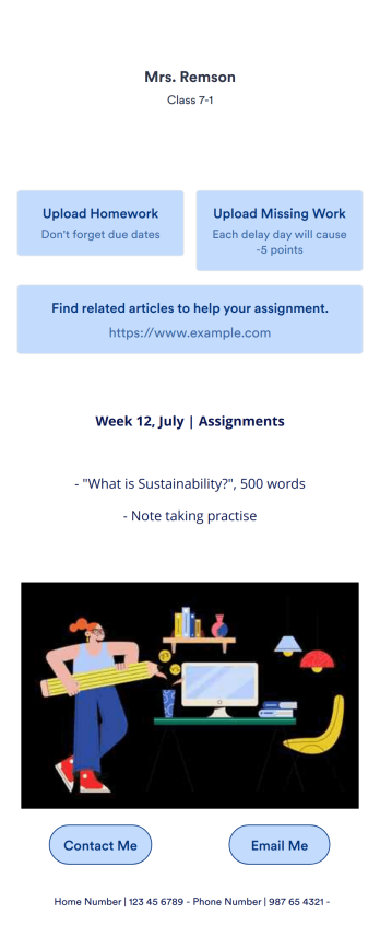 Homework Management App Template