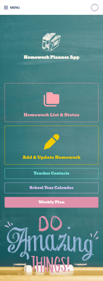 Homework Planner App Template