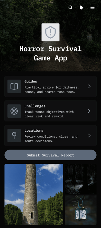 Horror Survival Game App Template