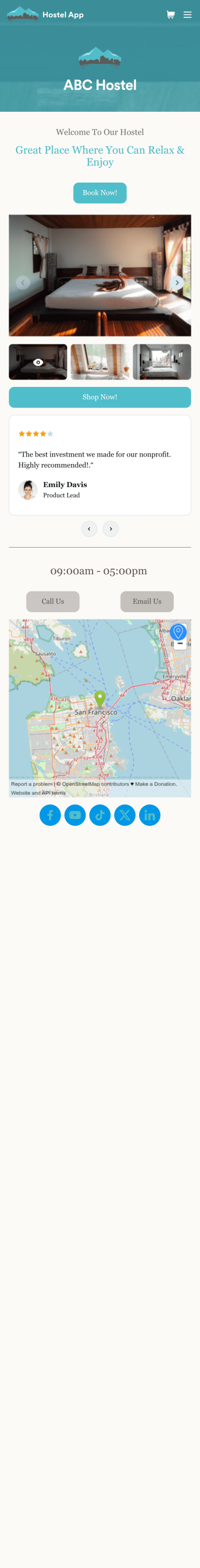 Hostel App Template