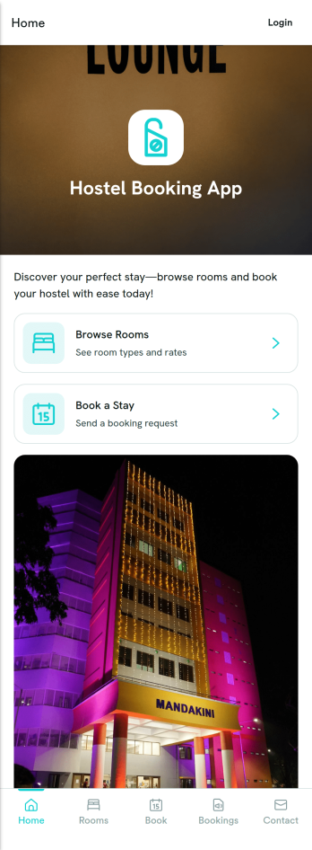 Hostel Booking App Template