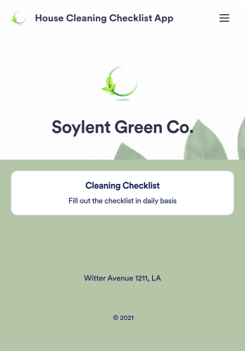 House Cleaning Checklist App Template