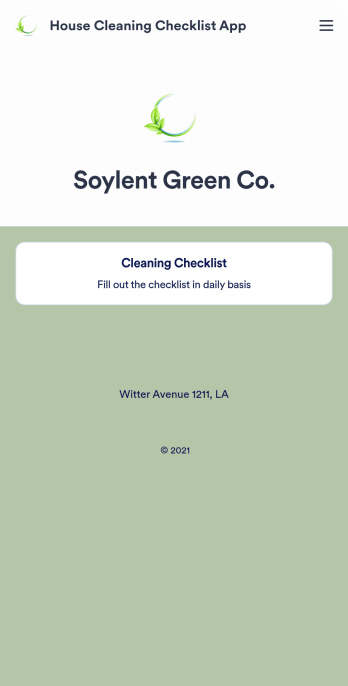 House Cleaning Checklist App Template
