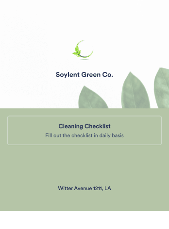 House Cleaning Checklist App Template