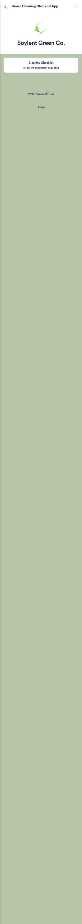 House Cleaning Checklist App Template
