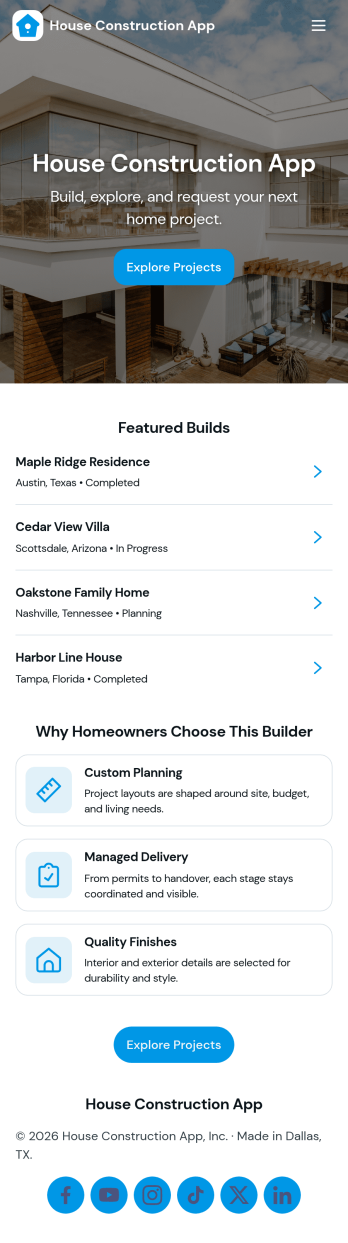 House Construction App Template