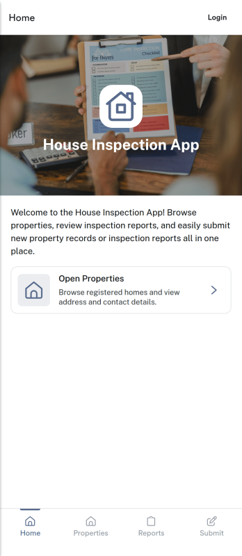 House Inspection App Template