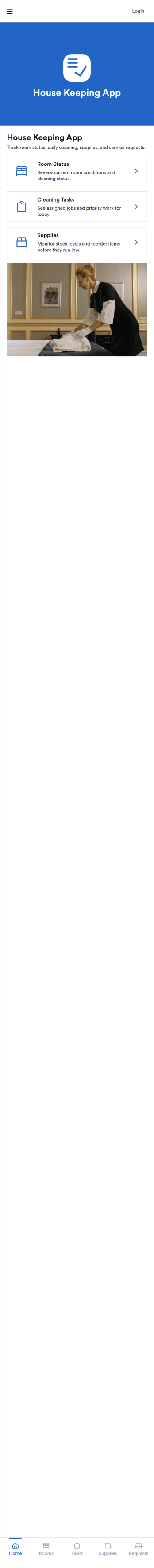 House Keeping App Template