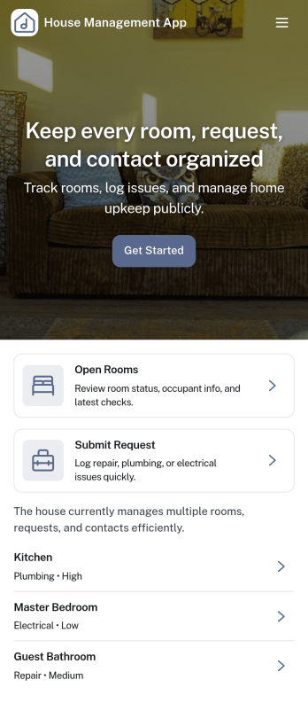 House Management App Template