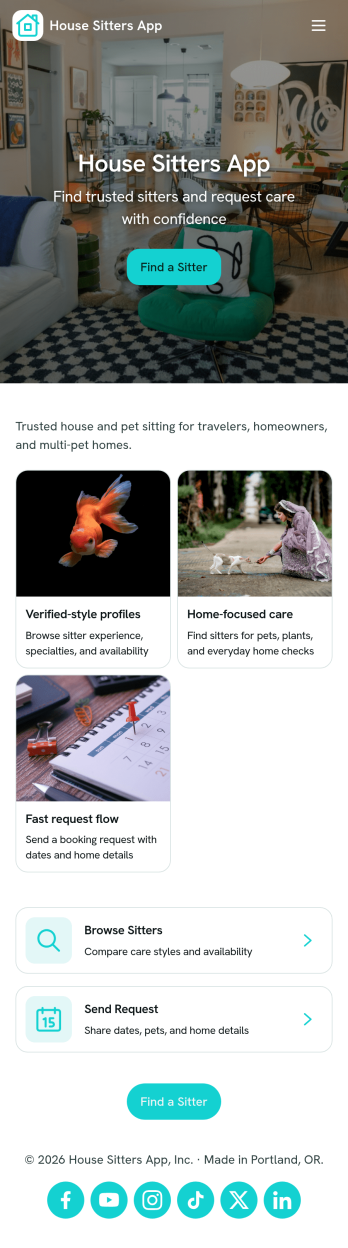 House Sitters App Template