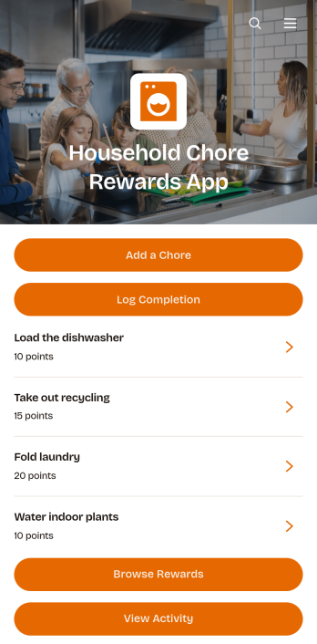 Household Chore Rewards App Template