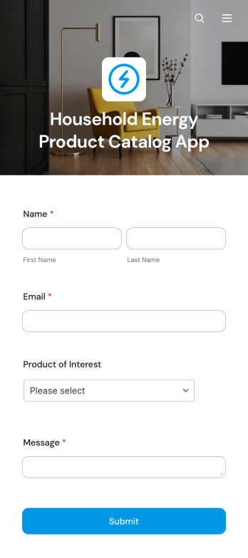 Household Energy Product Catalog App Template