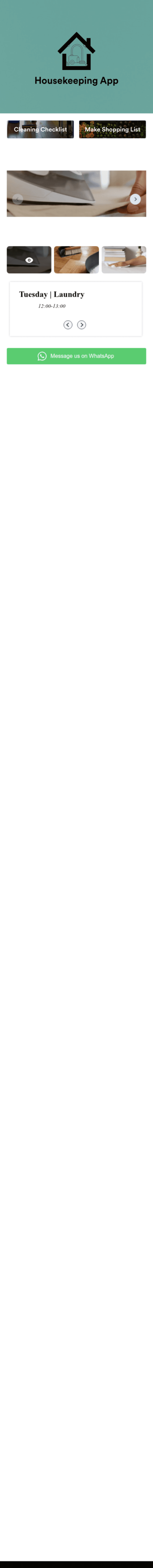 Housekeeping App Template