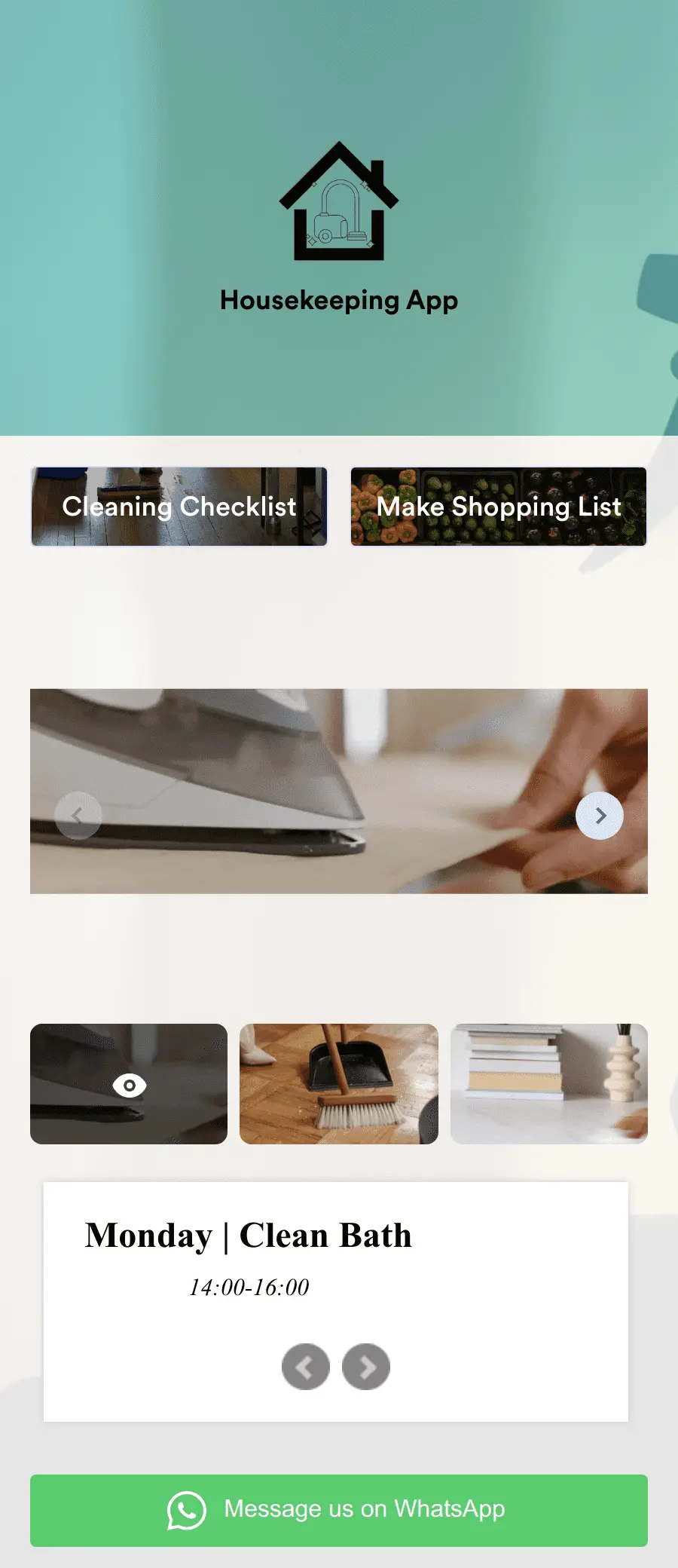 Housekeeping App Template Jotform
