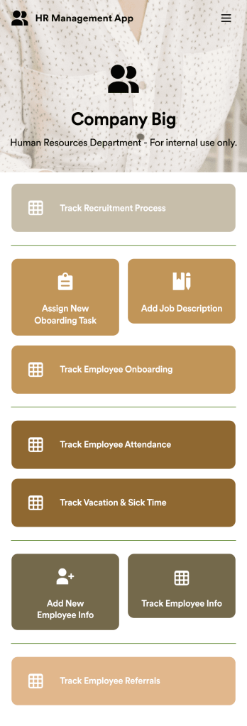 HR Management App Template