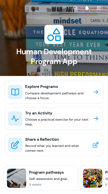 Human Development Program App Template