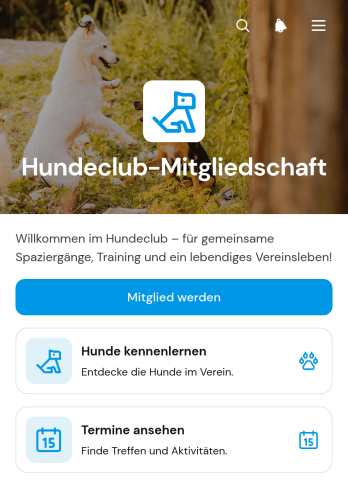 Hundevereins-Mitgliedschafts-App
