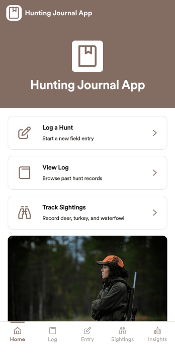 Hunting Journal App Template