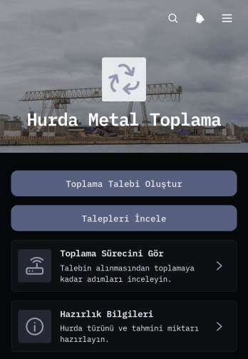 Hurda Metal Toplama Uygulama Șablonu