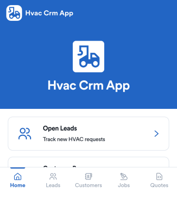 Hvac Crm App Template
