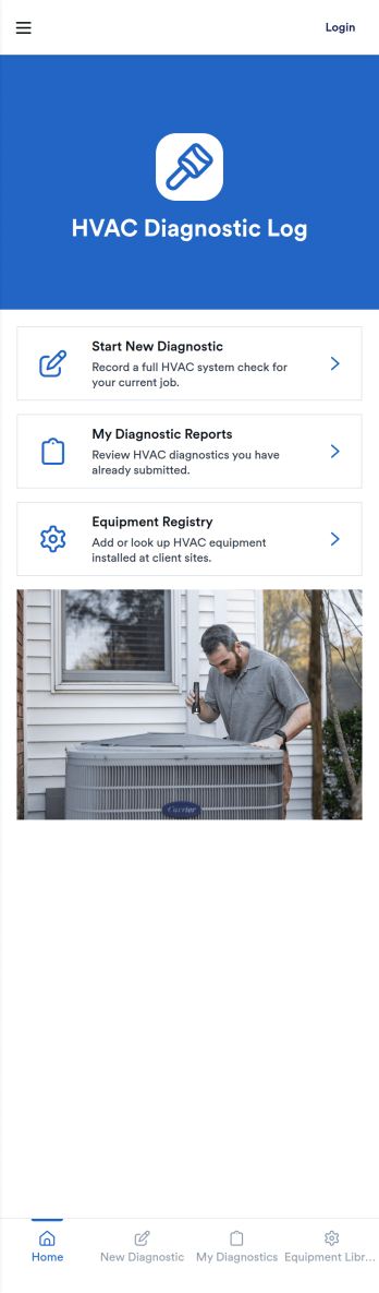 Hvac Diagnostic App Template