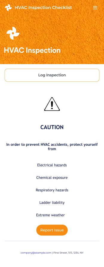 HVAC Inspection Checklist App Template