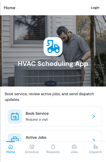 Hvac Scheduling App Template