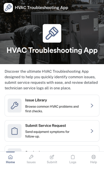 Hvac Troubleshooting App Template