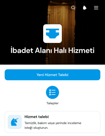 İbadet Alanı Halı Hizmeti Uygulama Șablonu