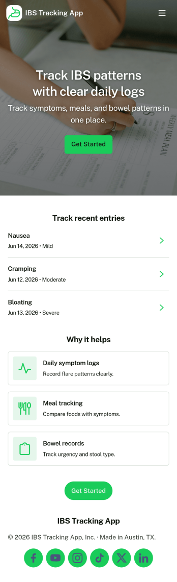 IBS Tracking App Template