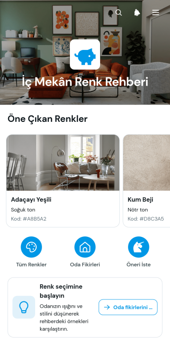 İç Mekân Renk Rehberi Uygulama Șablonu