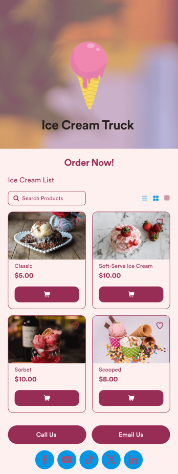 Ice Cream Truck App Template