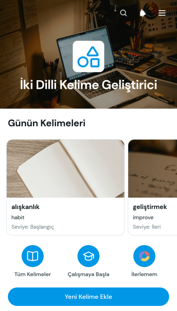 İki Dilli Kelime Hazinesi Geliştirme Uygulama Șablonu