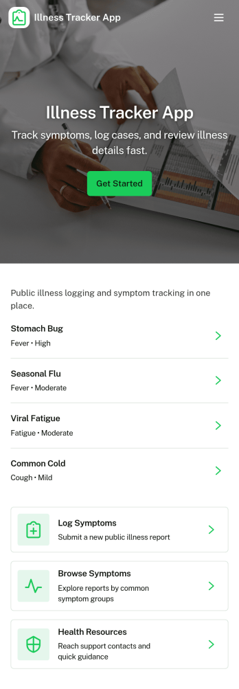 Illness Tracker App Template