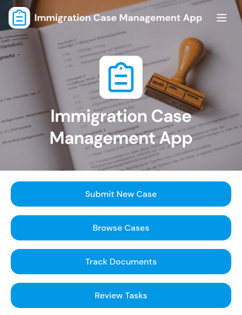 Immigration Case Management App Template