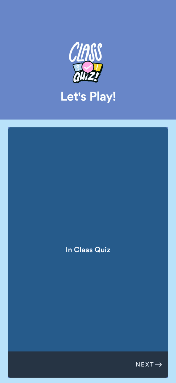 In Class Quiz App Template