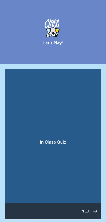 In Class Quiz App Template