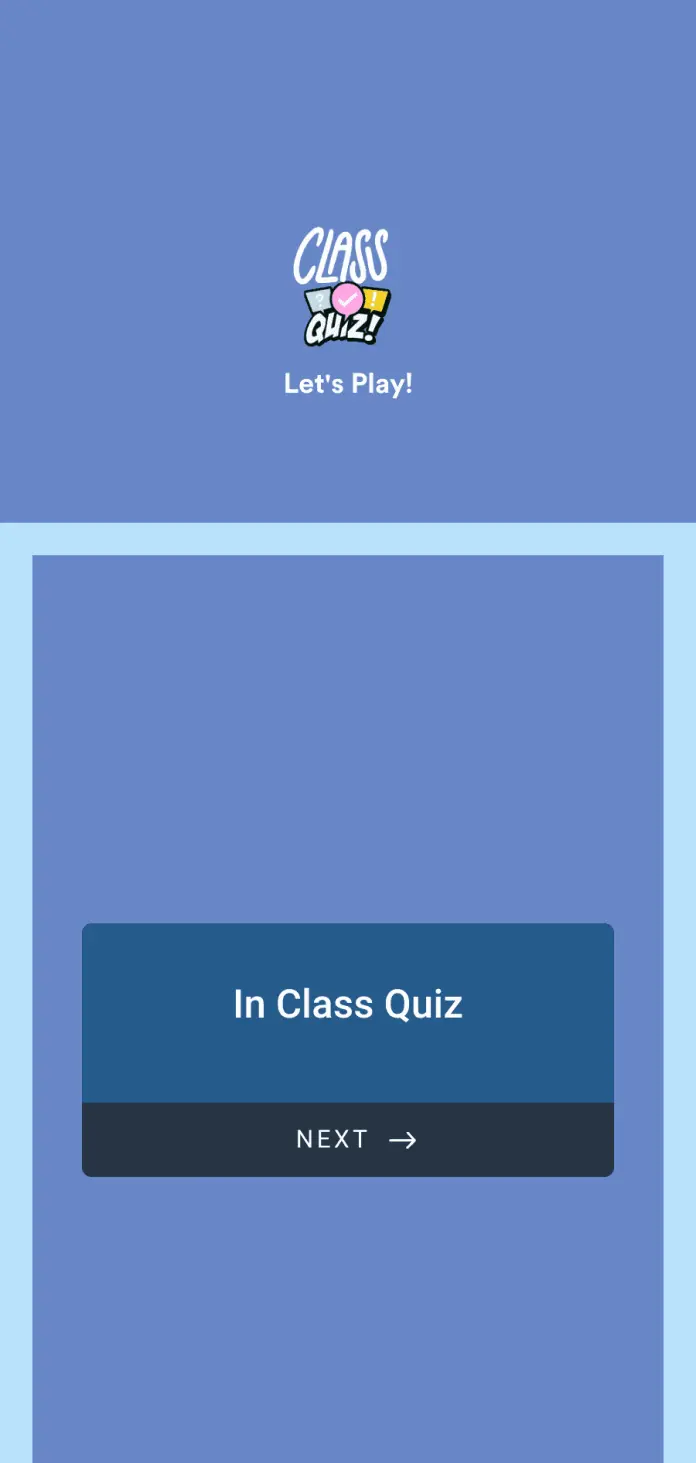 In Class Quiz App