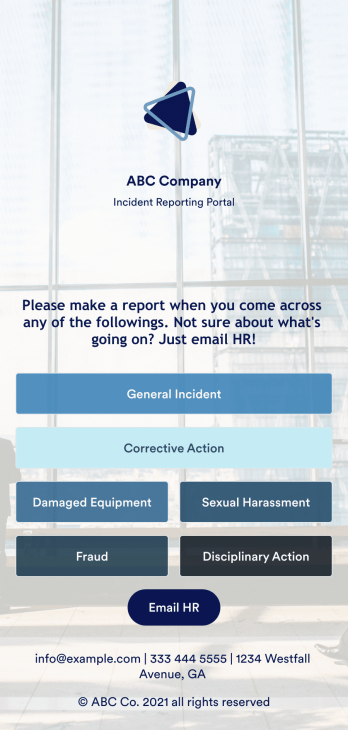 Incident Reporting App Template