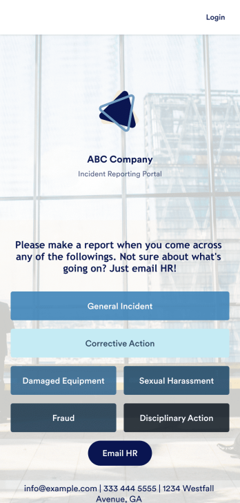 Incident Reporting App Template