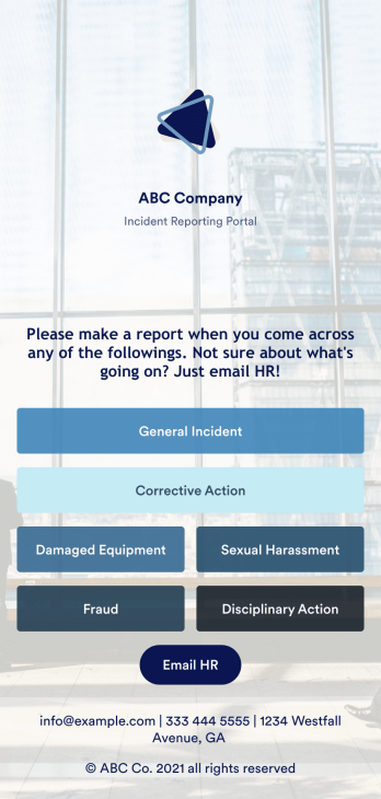 Incident Reporting App Template